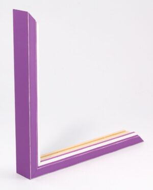Wissellijst hout F302 3D violet met witte space