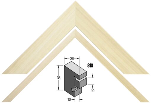 Barth Boxframe 3D hout 810-777 Blank populier