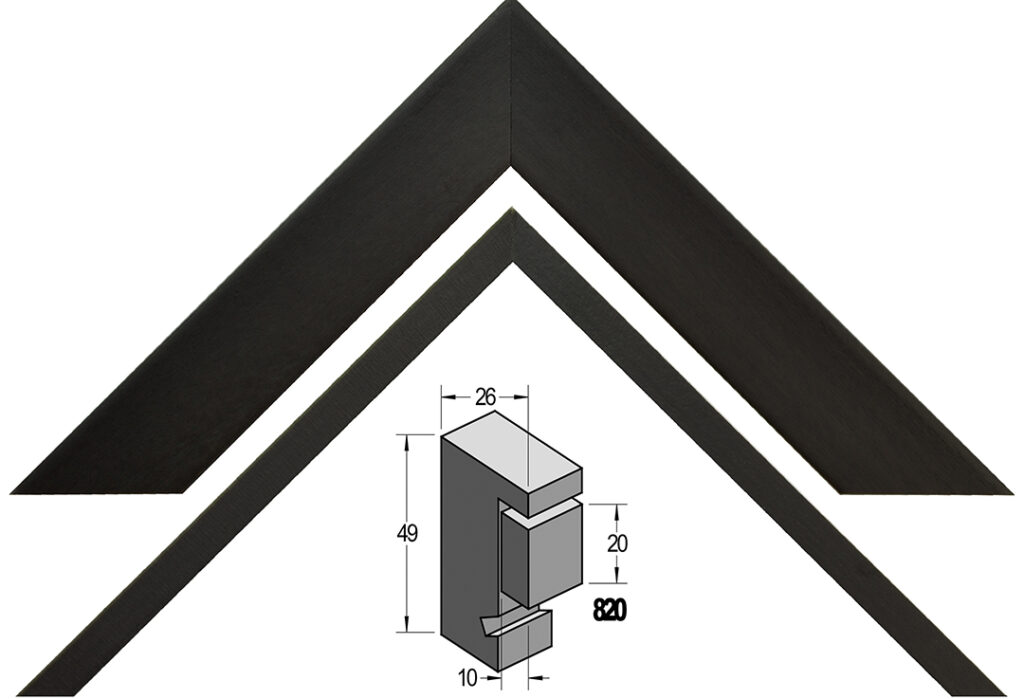 Barth Boxframe 3D hout 820-127 Zwart populier