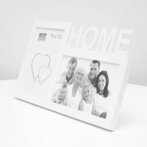 Multifotolijst 2x10x15 wit voor 2 foto’s - HOME