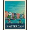 Ingelijste poster: Vintage Amsterdam
