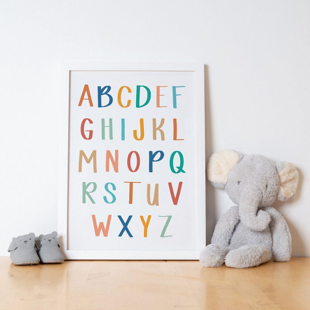 Kleurrijke alfabet Art Print - Poster