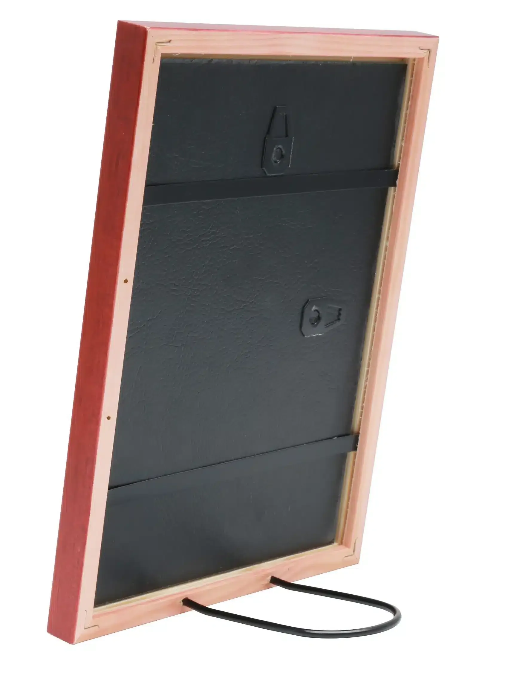 Smalle houten fotolijst in rood