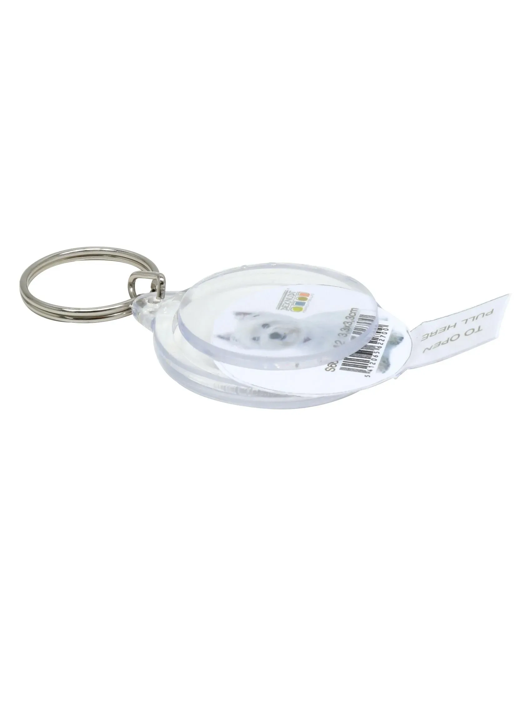 Ronde sleutelhanger met foto - transparant