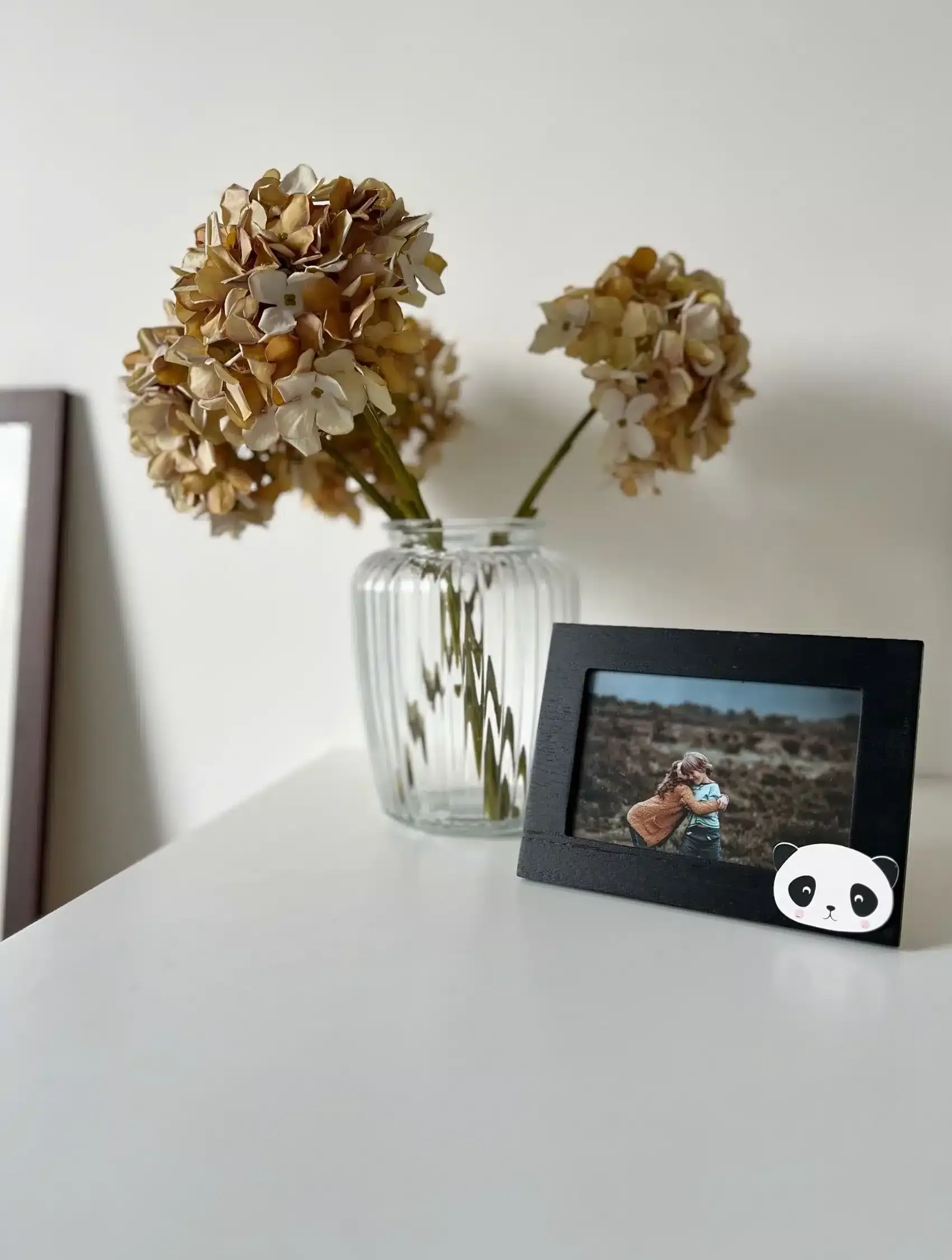 Houten fotolijst in zwart met panda